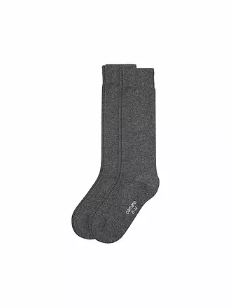 CAMANO | Chaussettes hautes enfant, lot de 2, anthracite | 